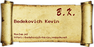 Bedekovich Kevin névjegykártya